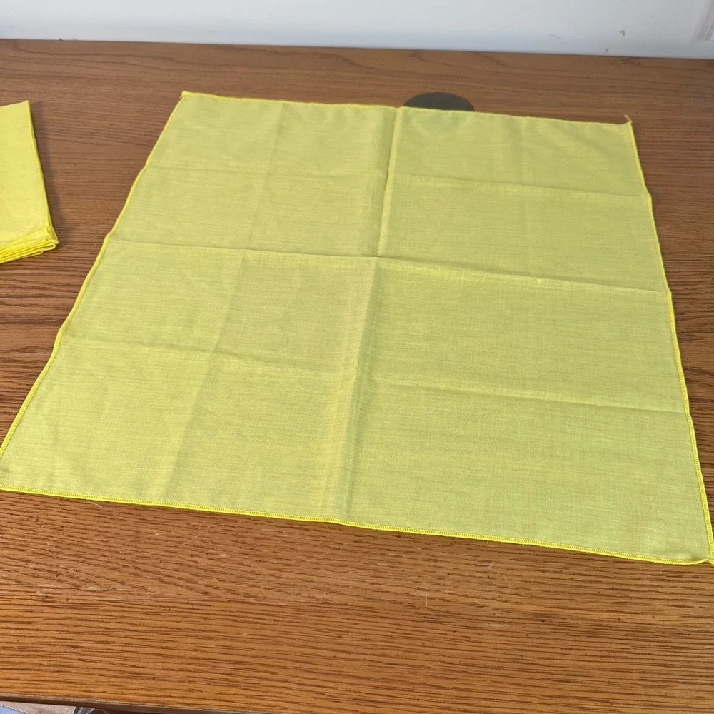 Vintage‎ Yellow Cloth Napkins Set of 4 Retro Mid Century 19x18.5